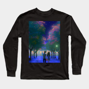 Couple Nighttime Walk Long Sleeve T-Shirt